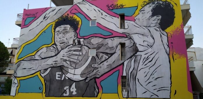 Γιάννης Αντετοκούνμπο και «Γκερνίκα» στην Αγία Βαρβάρα